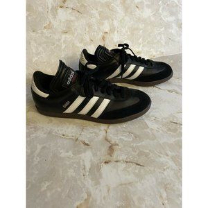 Men's ADIDAS Samba Classic Lace Up Athletic Black Soccer Shoes Size 8.5 034563
